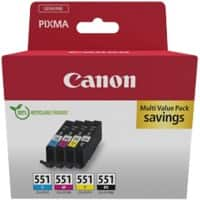 Canon 551 Origineel Inktcartridge Cyaan, Geel, Magenta, Zwart Multipak van 4