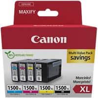 Canon PGI-1500XL Inktcartridge 9182B010 Zwart, cyaan, magenta, geel Multipack met 4 stuks