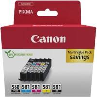 Canon CLI-581 Inktcartridge 2078C007 Zwart, grijs, cyaan, magenta, geel Multipack met 5 stuks