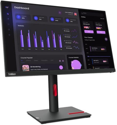 Lenovo ThinkVision 60,5 cm (23,8") Monitor T24i-30 Zwart