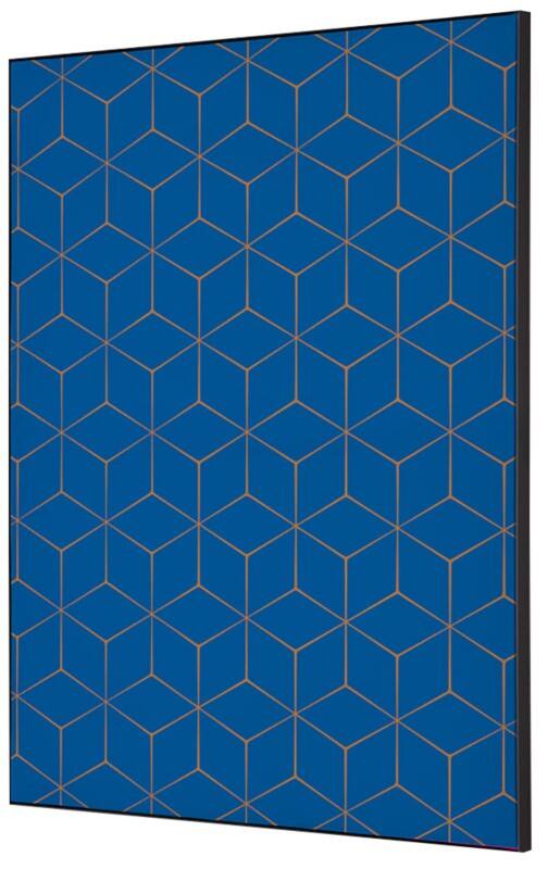 SHOWDOWN Hexagon Textielen Wanddecoratie Multikleur Aluminium