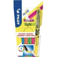 Pilot FriXion Light Tekstmarker Kleurenassortiment Medium Beitelpunt 3.3 mm Niet navulbaar 6 Stuks