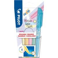 Pilot FriXion Light Tekstmarker Kleurenassortiment Medium Beitelpunt Niet navulbaar 6 Stuks