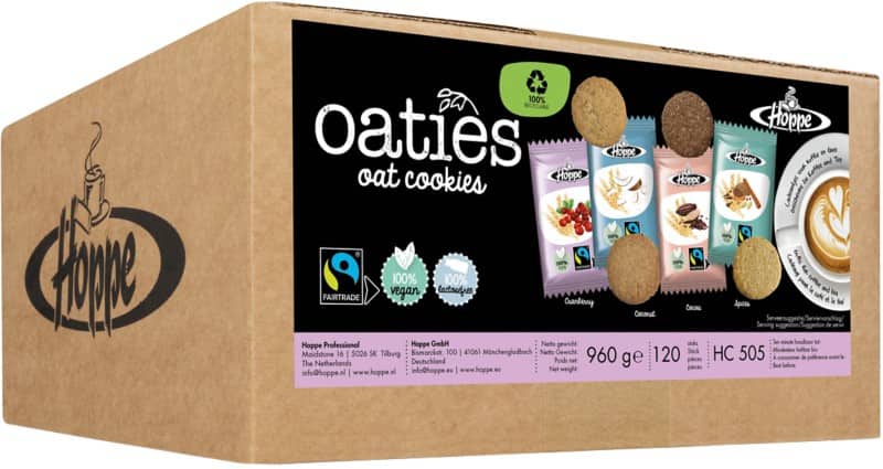 HOPPE Fairtrade Veenbes, Kokos, Cacao en Koekjeskruiden Koekjes Pak van 120