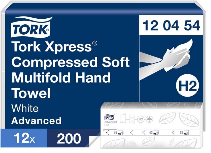 Tork Xpress - Advanced  Handdoek H2 M-vouw Wit 2-laags 120454 12 Stuks à 200 Vellen