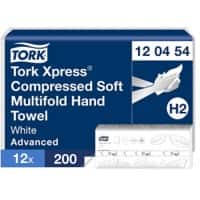 Tork Xpress - Advanced  Handdoek H2 M-vouw Wit 2-laags 120454 12 Stuks à 200 Vellen 
