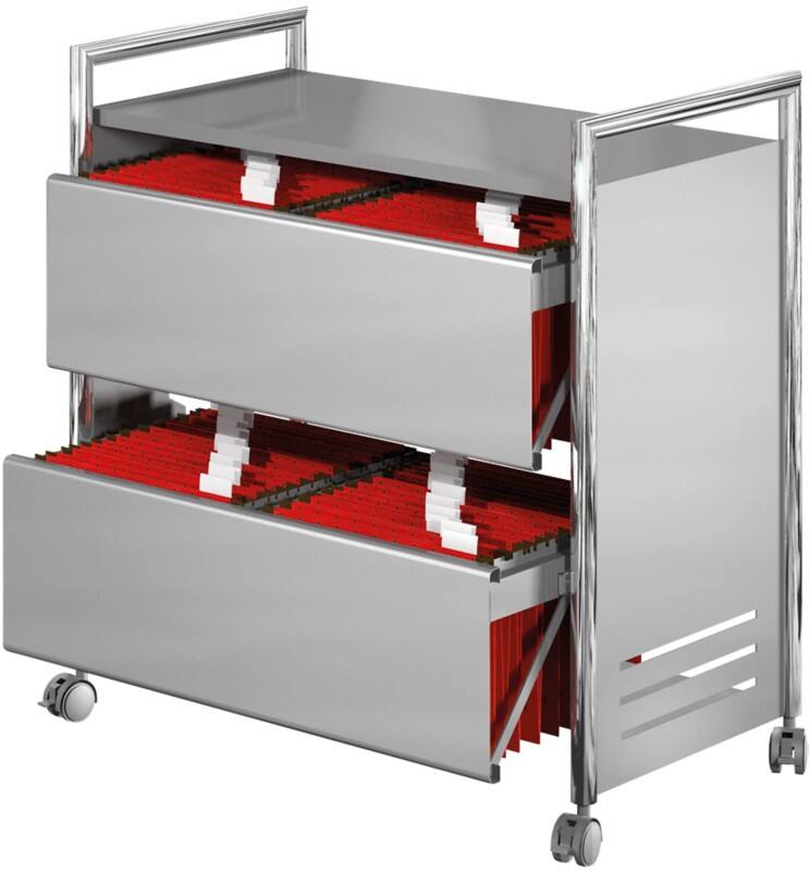 Kerkmann Hangmappenwagen Niet afsluitbaar Zilver 14313214