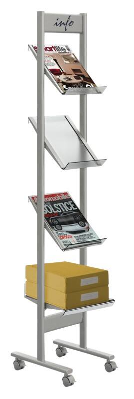 Kerkmann A4 Folderhouder Zilver 42635314 310 (B) x 350 (D) x 1,600 (H) mm