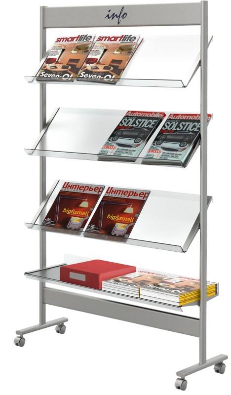 Kerkmann A4 Folderhouder Zilver 42635614 910 (B) x 350 (D) x 1,600 (H) mm