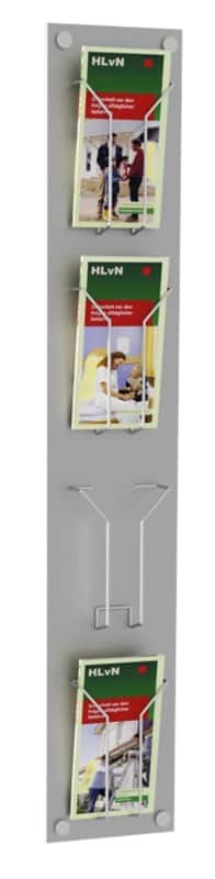 Kerkmann Folderhouder Wandmontage Zilver 43619614 18 x 6,5 x 102 cm