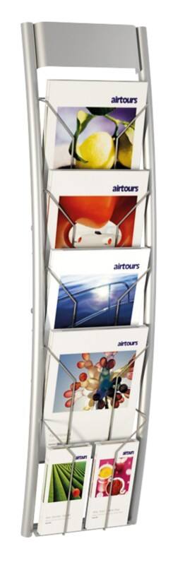 Kerkmann Folderhouder Wandmontage Zilver 43698014 27,5 x 12 x 90 cm