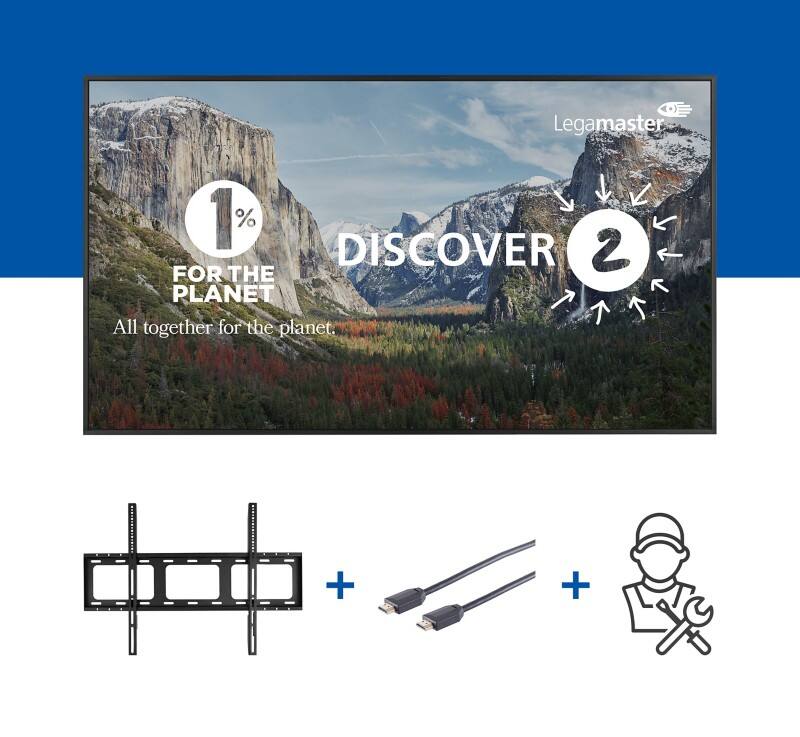 Legamaster Displayscherm DISCOVER 2 65 inch Professionele bundel