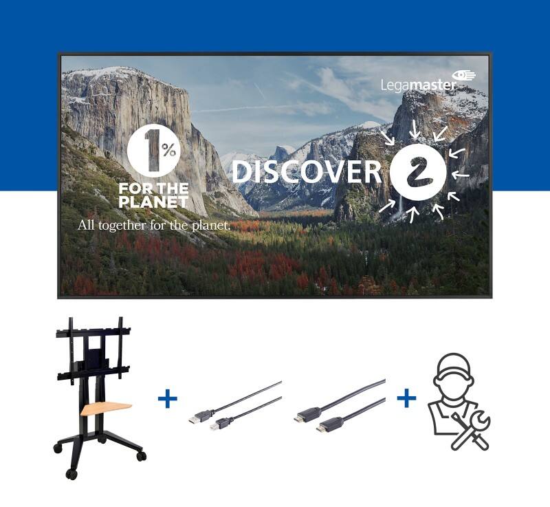 Legamaster Displayscherm DISCOVER 2 75 inch Elektrisch hoogteverstelbaar