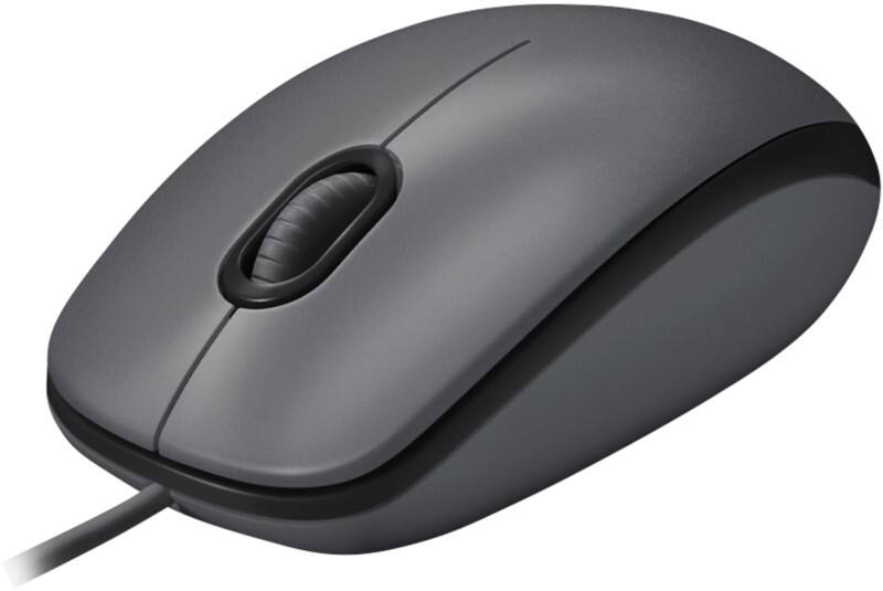 Logitech M100 Muis Bedraad Zwart Geschikt voor linkshandigen