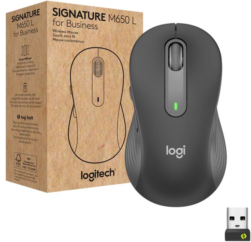 Logitech M650 L Draadloze muis Grijs