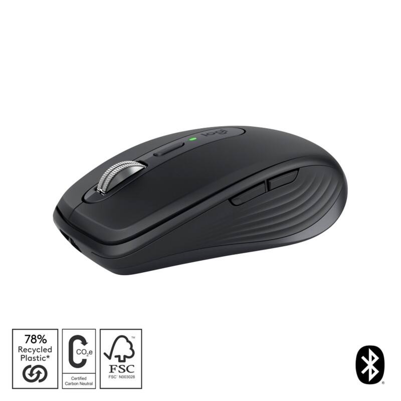 Logitech MX Anywhere 3S Draadloze muis Grijs 910-006929