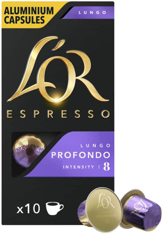 L'OR Espresso Lungo Profondo Koffiecups Medium roast Pak van 100 à 0,5 g