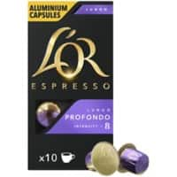 L'OR Espresso Lungo Profondo Koffiecups Medium roast Pak van 100 à 0,5 g