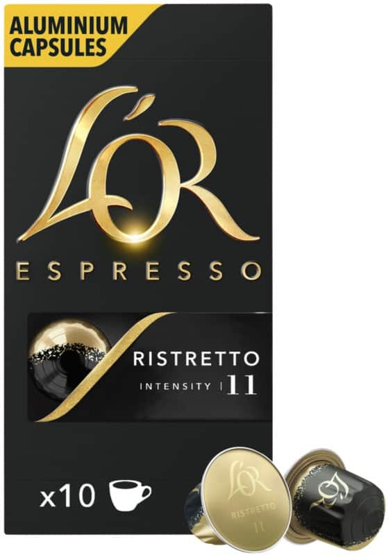 L'OR Espresso Ristretto Koffiecups Nespresso Dark Pak van 100 Stuks à 0,5 g