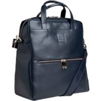 Exacompta Exactive Laptoprugzak 14" 33 x 16 x 35 cm Leer Marineblauw