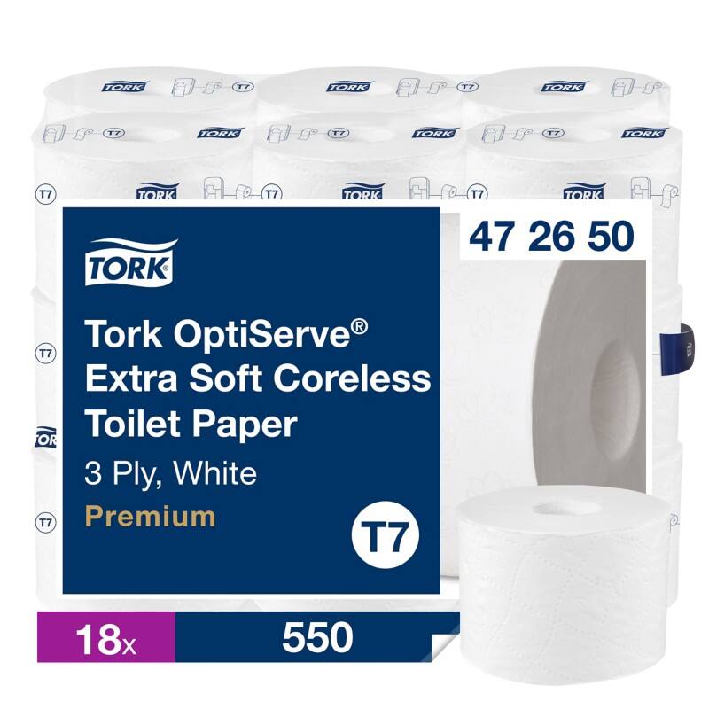 Tork OptiServe Toiletpapier 3-laags Kernloos 472650 18 Rollen à 550 Vellen 
