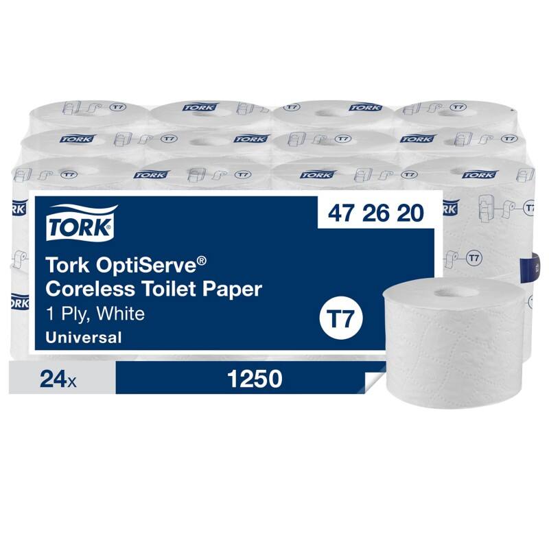 Tork OptiServe Toiletpapier 1-laags Kernloos 472620 24 Rollen à 1250 Vellen 