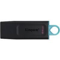 Kingston USB-stick 64 GB Turkoois, zwart