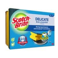 Scotch-Brite Delicate Nail Saver Spons 13,4 x 4,6 x 8,9 cm Blauw, geel 2 stuks