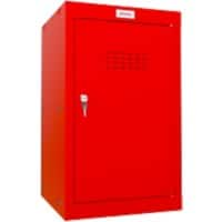 Phoenix Staal Garderobekast 1 Deur Sleutelslot 400 x 400 x 665 mm Rood