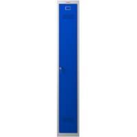 Phoenix Personal Lockers Staal Garderobekast 1 Deurs Sleutelslot 300 x 500 x 1,830 mm Blauw, Grijs