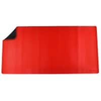 Deflecto Bureauonderlegger Kunstleer, PVC (Polyvinylchloride) Rood, zwart 120 x 60 cm