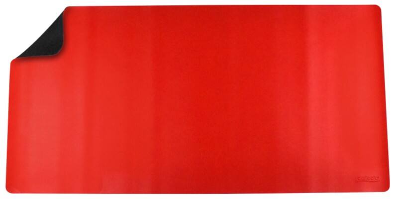 Deflecto Bureauonderlegger Kunstleer, PVC (Polyvinylchloride) Rood, zwart 80 x 40 cm