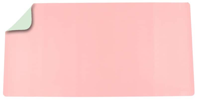 Deflecto Bureauonderlegger Kunstleer, PVC (Polyvinylchloride) Groen, roze 80 x 40 cm