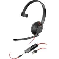 poly Blackwire Headset Over het hoof Noise Cancelling Met microfoon Mono 5210 Zwart