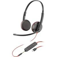 poly Blackwire Headset Over het hoofd Met microfoon Stereo C3225 Zwart