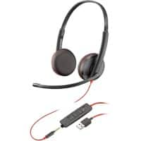 poly Blackwire Headset Met microfoon Stereo 3225 Zwart