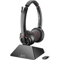poly Savi Headset Over het hoofd Met bluetooth Met microfoon Stereo 8220 Zwart