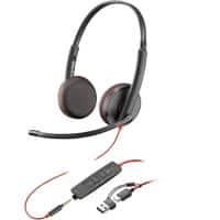 poly Blackwire Headset Met microfoon Stereo 3225 Zwart
