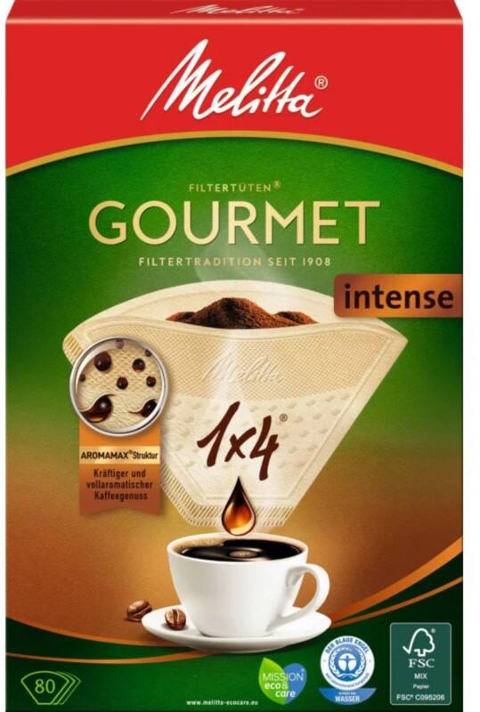 Melitta GOURMET 1x4 Koffiefilters Bruin Pak van 80