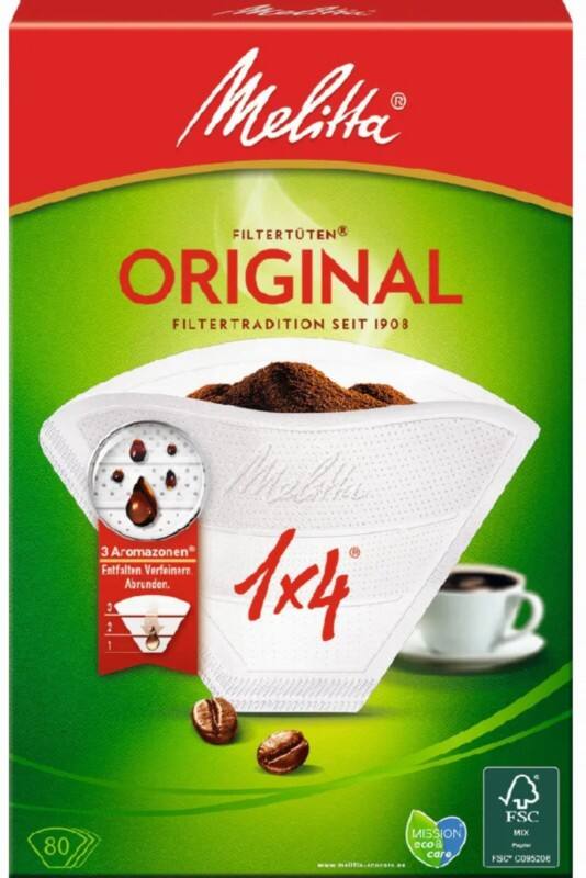 Melitta ORIGINAL 1x4 Koffiefilters Wit Pak van 80
