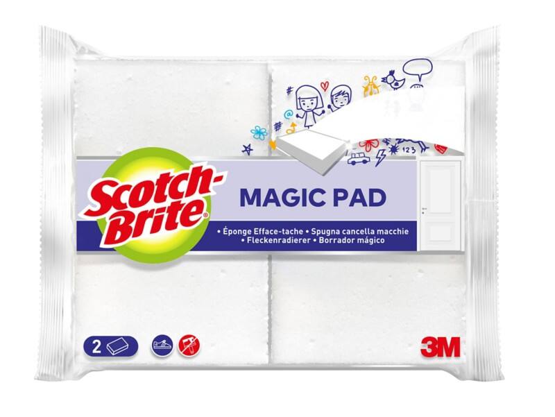 Scotch-Brite Magic Pad Spons 11 x 2,7 x 15,1 cm Wit 2 stuks