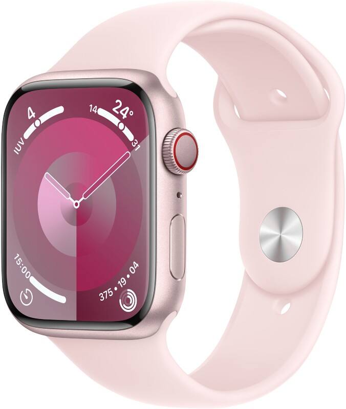 Apple Watch Series 9 45 mm Digitaal 396 x 484 pixels Touchscreen 4G Roze Wi-Fi GPS (satelliet)