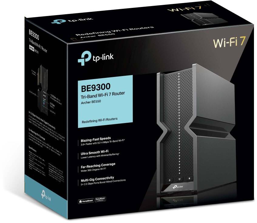TP-LINK Archer BE550 Router 2,5 Gbps WAN, 2,5 Gbps LAN