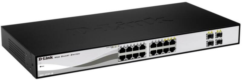 D-Link DGS-1210-16 Schakelaar Managed L2 Gigabit Ethernet (10/100/1000) Zwart