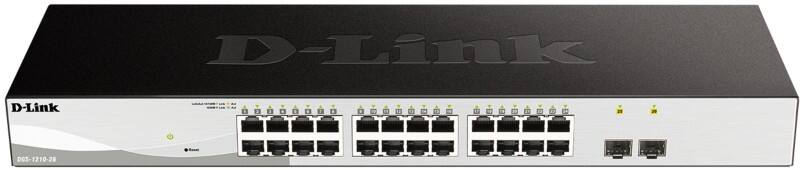 D-Link DGS-1210-26 Netwerk Schakelaar Managed L2 Gigabit Ethernet (10/100/1000) 1U Grijs, zwart