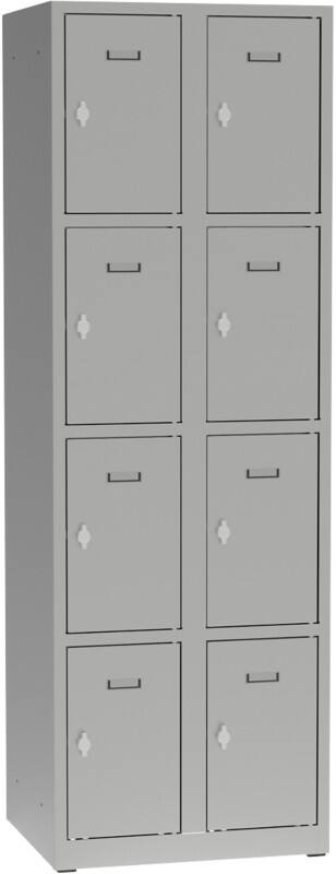 Garderobekast Metaal 8 deuren Hangslot 600 x 500 x 1.800 mm Grijs