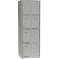 Garderobekast Metaal 8 deuren Hangslot 600 x 500 x 1.800 mm Grijs