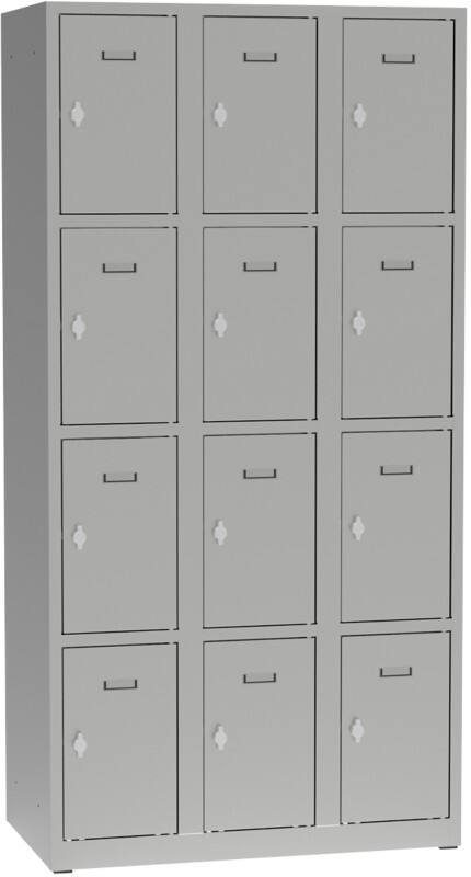 Garderobekast Metaal 12 deuren Hangslot 900 x 500 x 1.800 mm Grijs