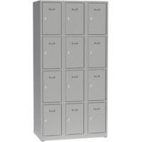 Garderobekast Metaal 12 deuren Hangslot 900 x 500 x 1.800 mm Grijs