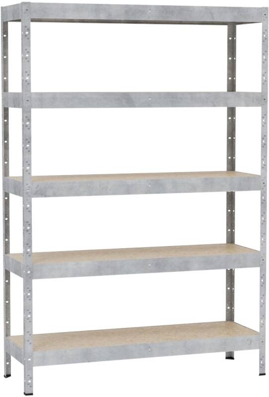 Opbergrek Metaal 1.200 x 400 x 1.770 mm Grijs